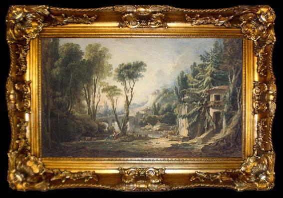 framed  Francois Boucher Desian fro a Stage Set, ta009-2